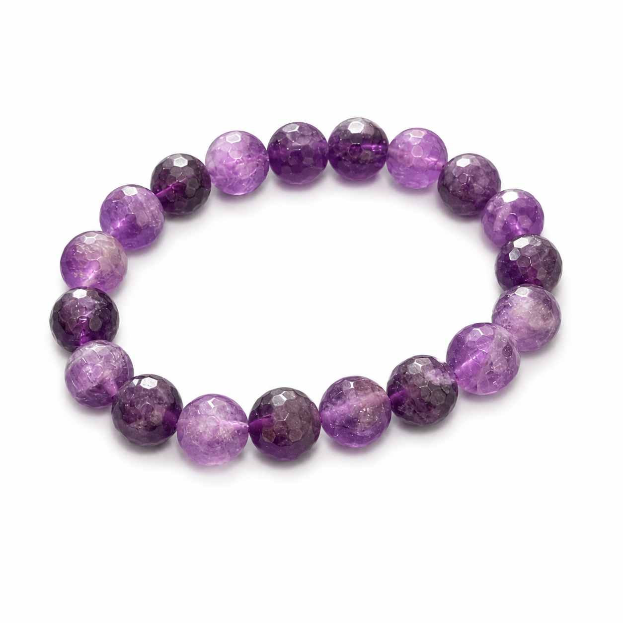 Amethyst Diamond Cut Bracelet premium product view