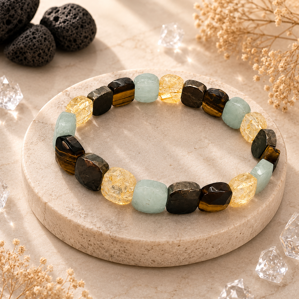Money Magnet Tumble Shape Bracelet in a premium styled product composition